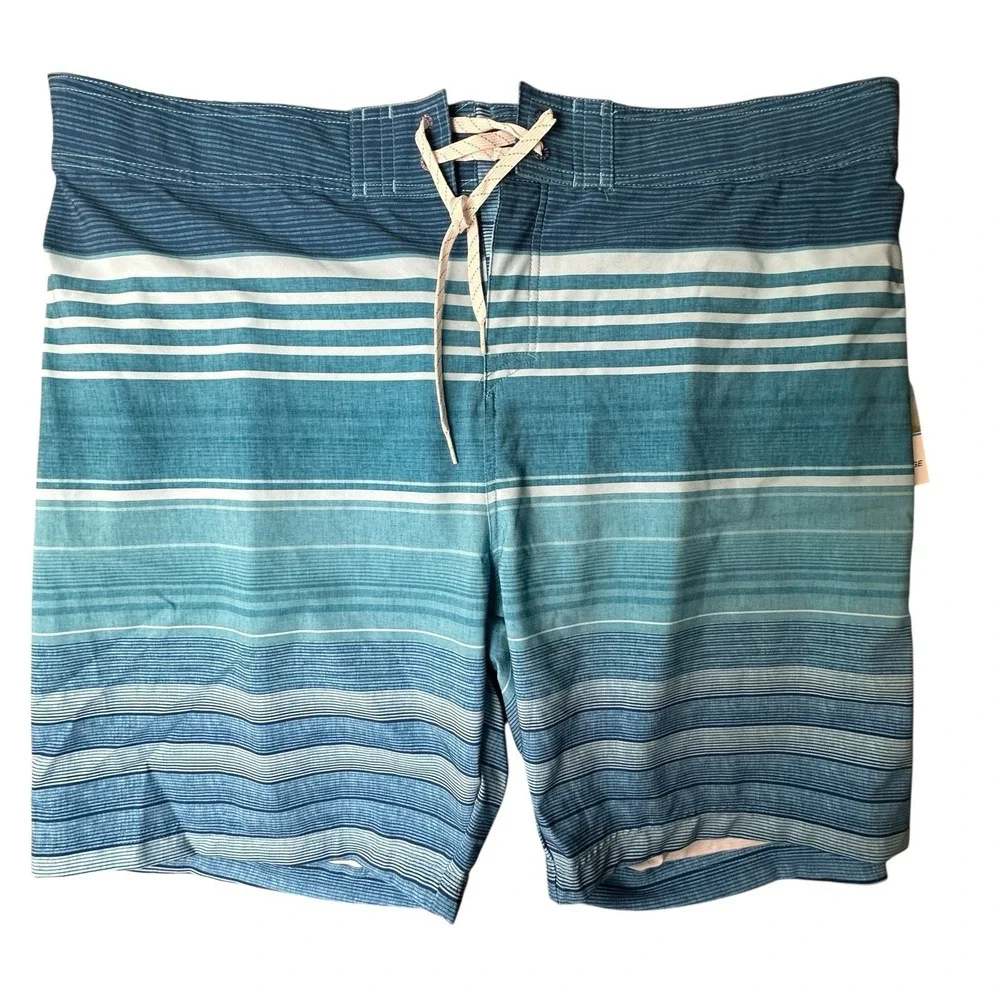 Ocean‎ Coast Swim Trunks Board Shorts Big Tall Men's 42 Inch Blue Striped NWT